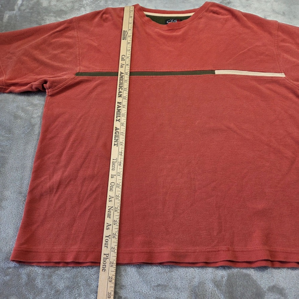 Y2k CXS2i Mens Waffle Knit T-Shirt Short Sleeve Crew Neck XL Skater 90s Grunge - Picture 3 of 6